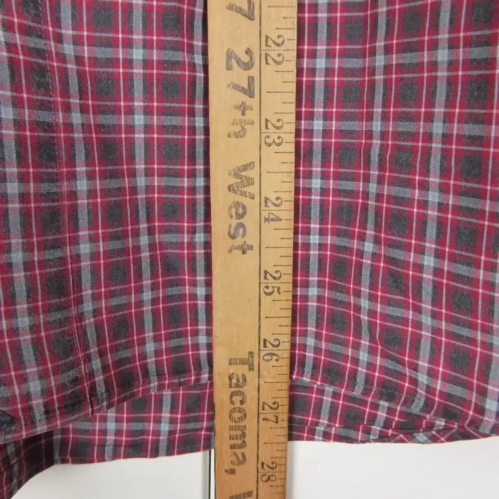 Billy Reid Shirt Mens SZ M Long Sleeve Button Up Tartan‎ Plaid Business Casual